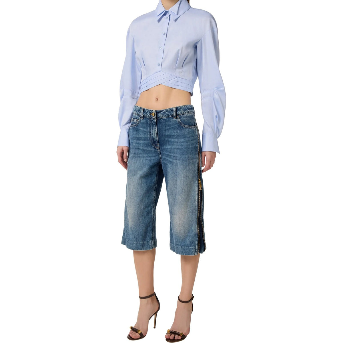 Pantaloni Donna Elisabetta Franchi - Pantalone mod. jeans - Blu