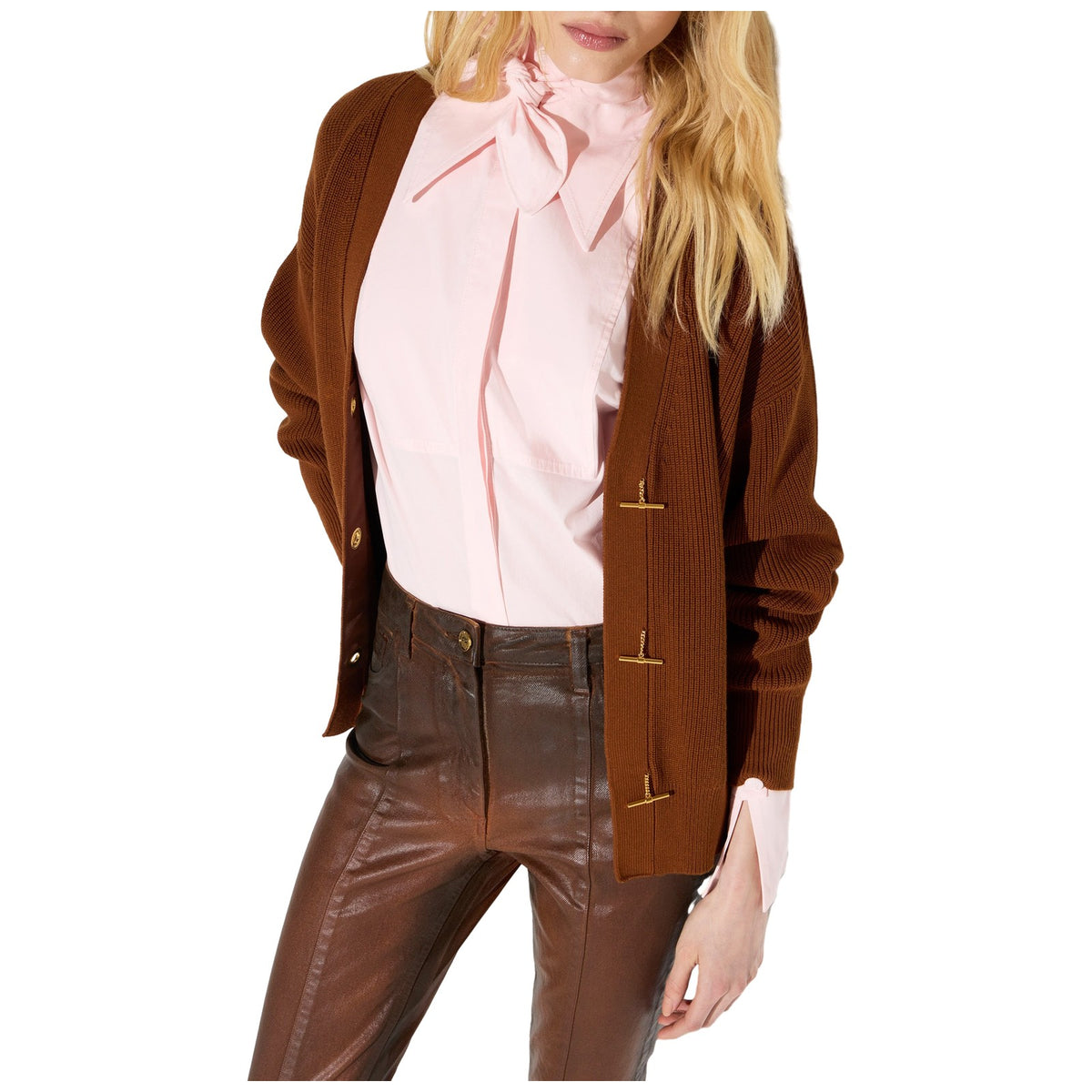 Maglie Donna Elisabetta Franchi - Maglia tricot MK01S66E2 - Marrone
