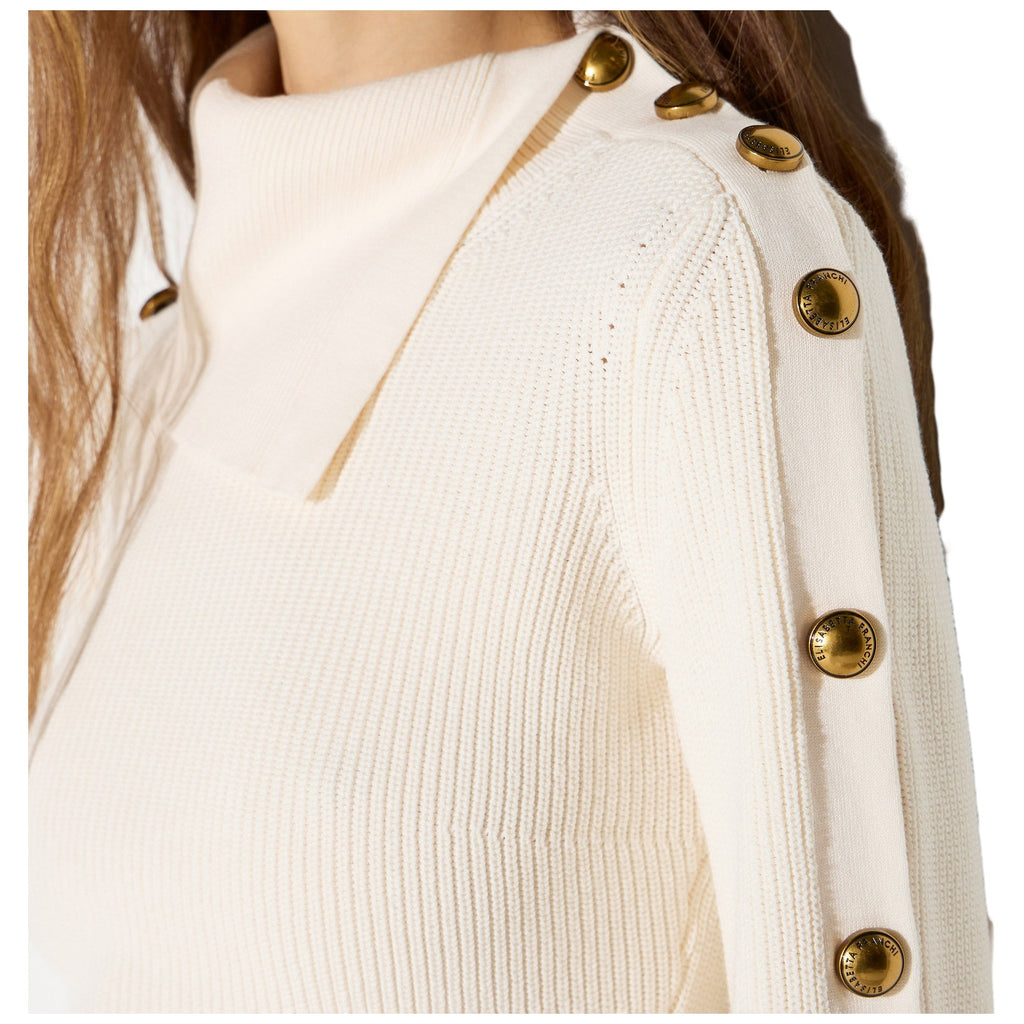 Maglie Donna Elisabetta Franchi - Maglia tricot MK03S66E2 - Avorio