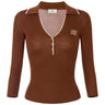 Maglie Donna Elisabetta Franchi - Maglia tricot MK17B66E2 - Marrone