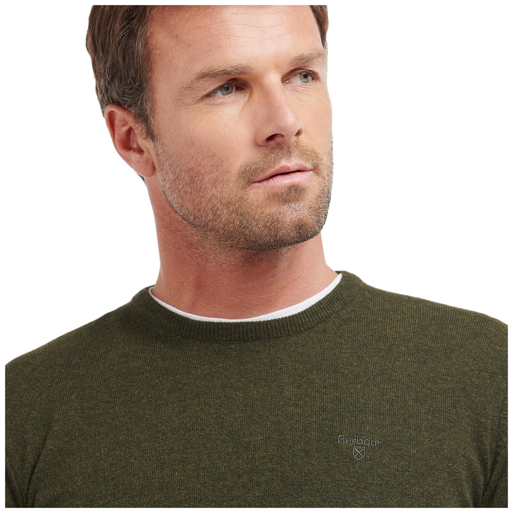 Maglie Uomo Barbour - Essential Lambswool Crew Neck - Verde