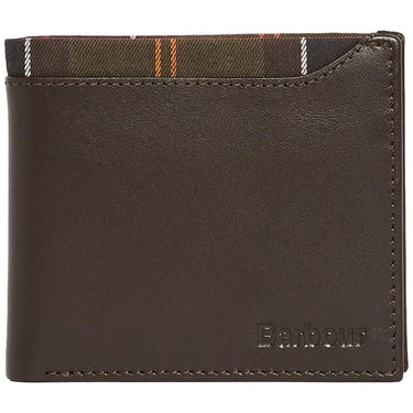 Portafogli Uomo Barbour - Brodick Leather/Tartan Wallet - Marrone