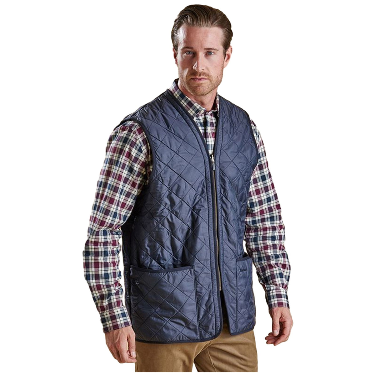 Gilet Uomo Barbour - Polarquilt Waistcoat Zip Liner - Blu