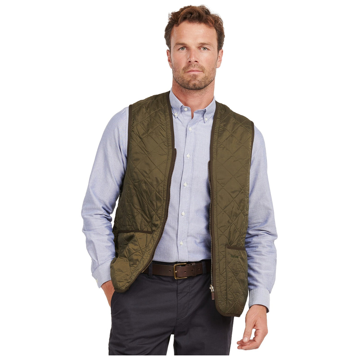 Gilet Uomo Barbour - Polarquilt Waistcoat Zip Liner - Verde