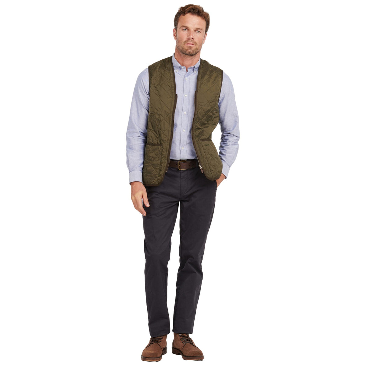 Gilet Uomo Barbour - Polarquilt Waistcoat Zip Liner - Verde