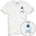 T-shirt Uomo Mc2 Saint Barth - Cotton T-Shirt With Front Pocket And Print - Bianco