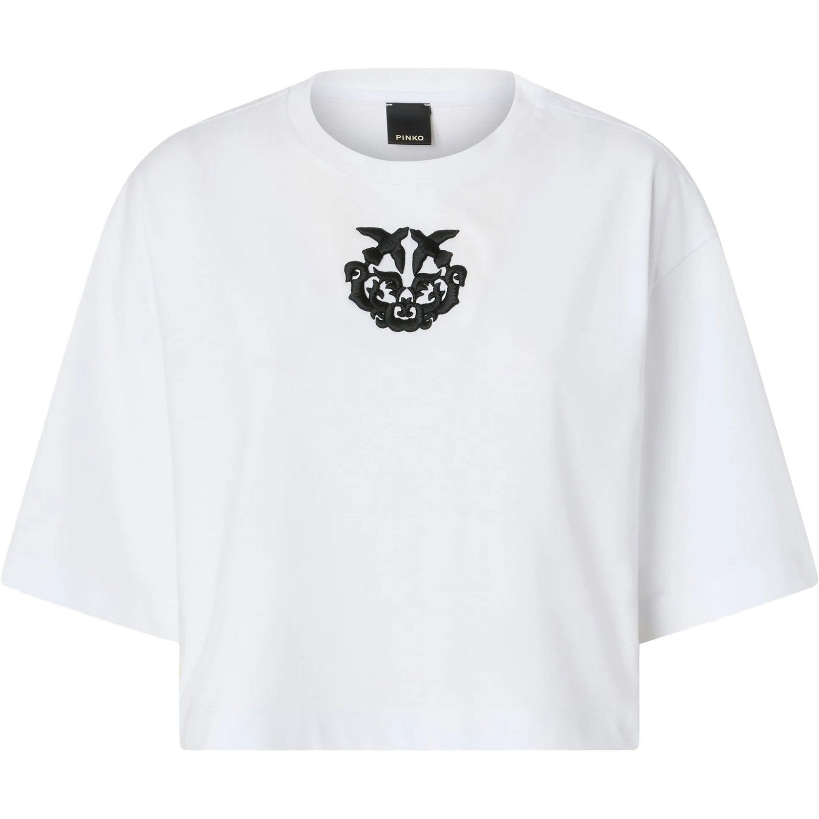 T-shirt Donna Pinko - Borghetto T-Shirt Jersey Logo - Bianco