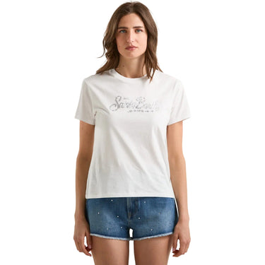 T-shirt Donna Mc2 Saint Barth - Cotton Crew Neck T-Shirt - Bianco