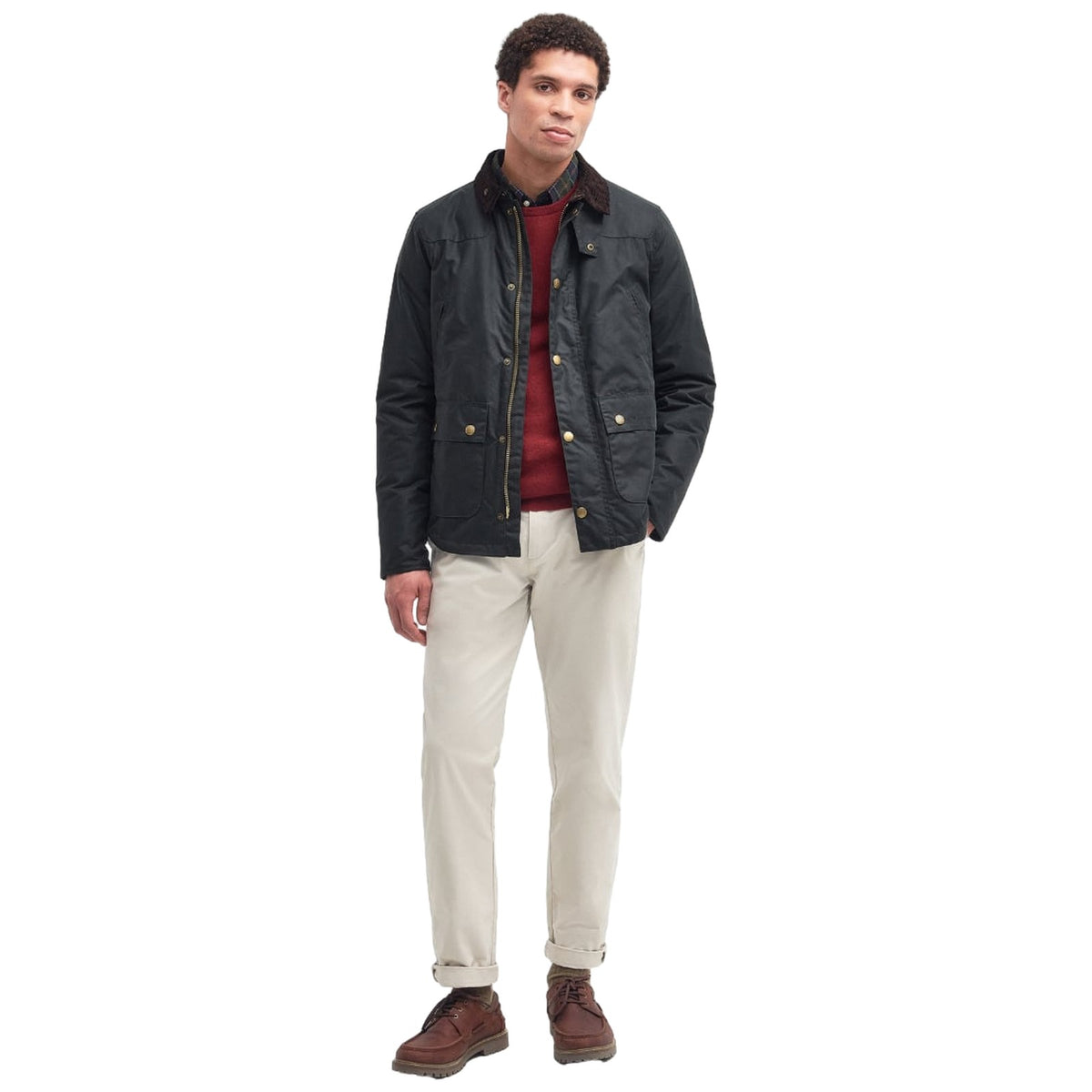 Giubbotti Uomo Barbour - Reelin Wax Jacket - Verde