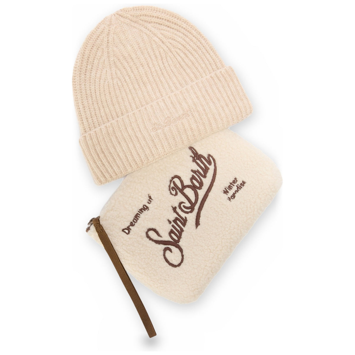 Set di capi coordinati Unisex Mc2 Saint Barth - Hat and Pochette Set Teddy 11 - Beige