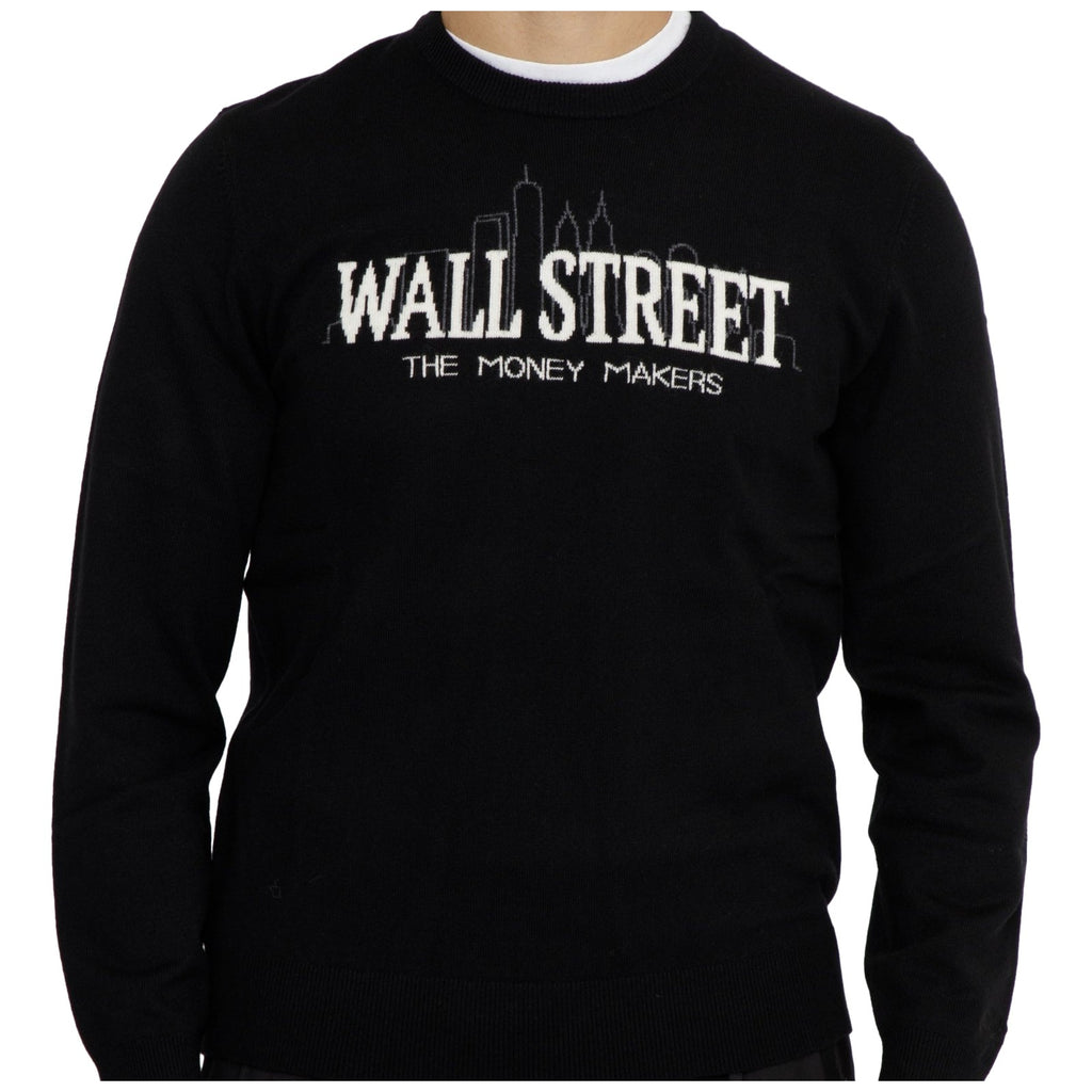 Maglioni Uomo Mc2 Saint Barth - Crew Neck Light Sweater Wall Street 00 - Nero