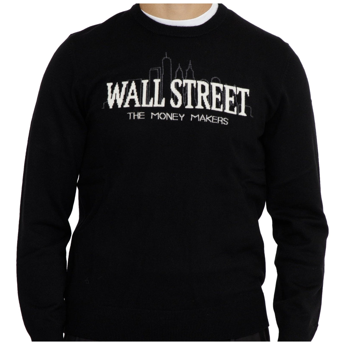 Maglioni Uomo Mc2 Saint Barth - Crew Neck Light Sweater Wall Street 00 - Nero