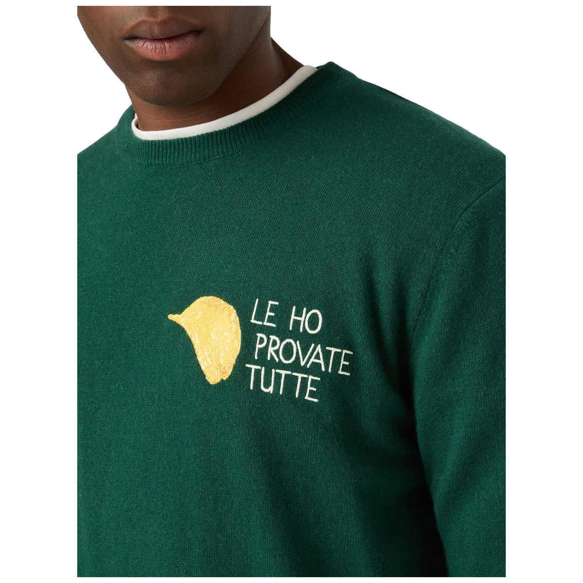 Maglioni Uomo Mc2 Saint Barth - Crew Neck Light Sweater Amica Chips Provate 51 - Verde