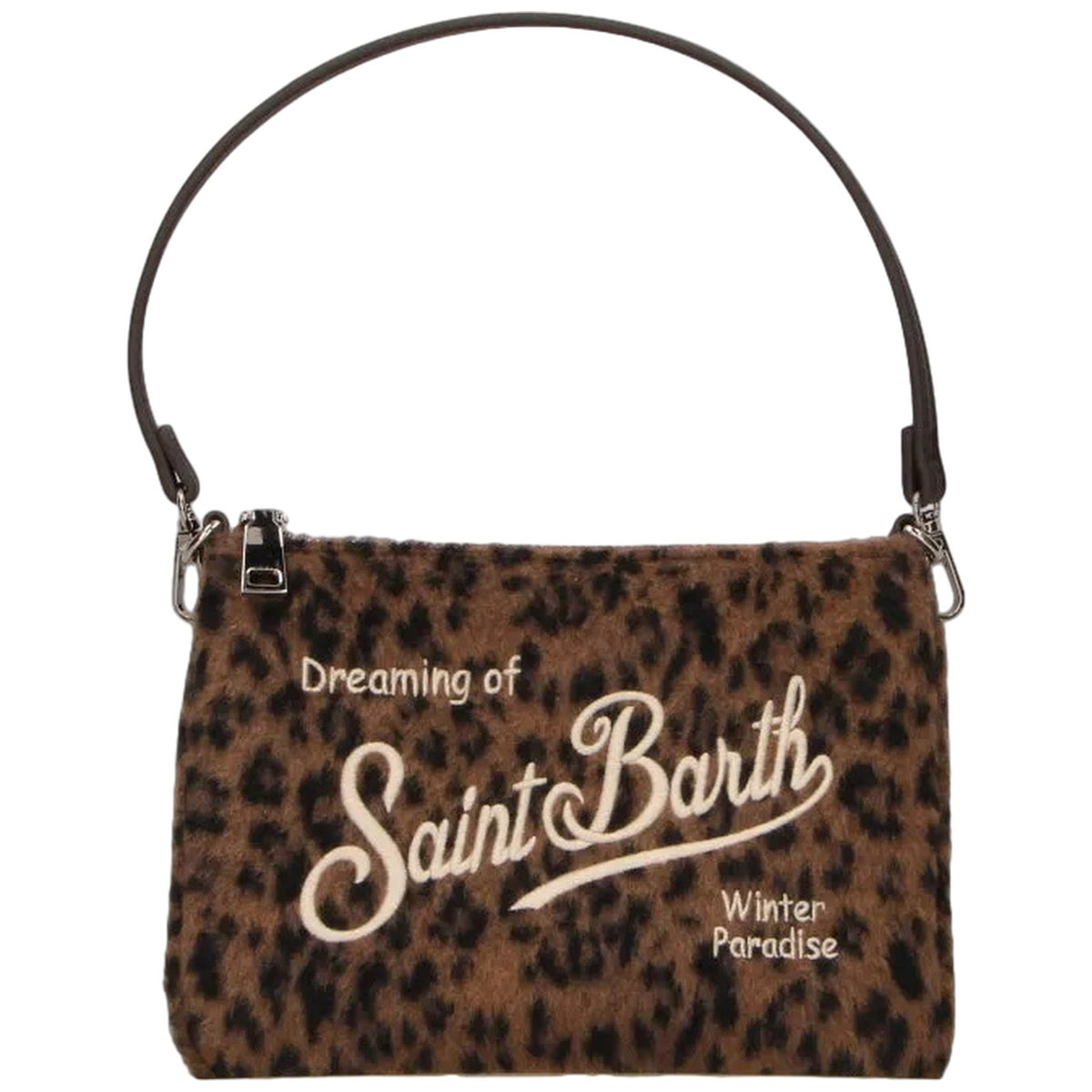 Borse a mano Unisex Mc2 Saint Barth - Pochette Dark Leopard 18 Emb - Multicolore