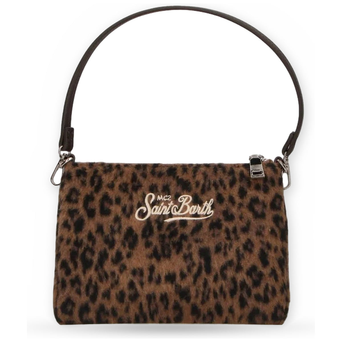 Borse a mano Unisex Mc2 Saint Barth - Pochette Dark Leopard 18 Emb - Multicolore