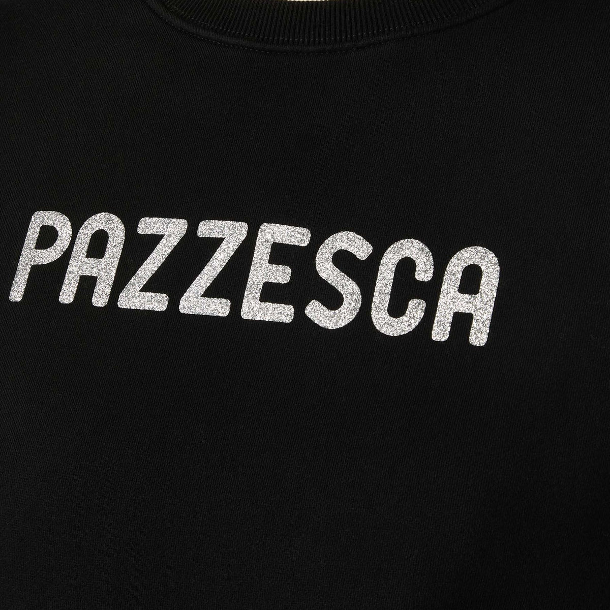 Felpe senza cappuccio Donna Mc2 Saint Barth - Roundneck Sweatshirt Pazzesca 00 Glitter - Nero
