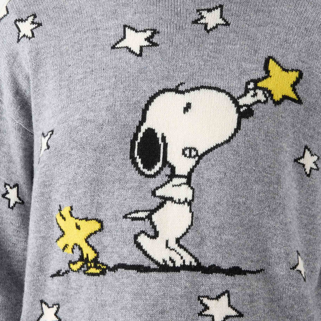Maglioni Donna Mc2 Saint Barth - Crewneck Sweater Peanuts Touching Stars 15M - Grigio