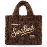 Borse a spalla Unisex Mc2 Saint Barth - Small Bag with Strap Vanity Mini Teddy Dark Leopard 18 Emb - Multicolore