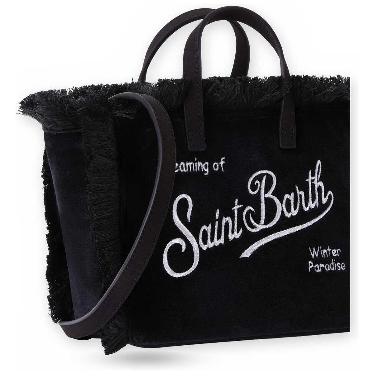 Borse a spalla Unisex Mc2 Saint Barth - Small Bag with Strap 00AR Emb - Nero