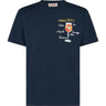T-shirt Uomo Mc2 Saint Barth - T-Shirt With Embroidery - Blu