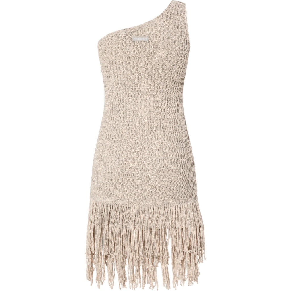Vestiti da sera e cerimonia Donna Pinko - Juniperos Abito Openwork Lurex - Beige