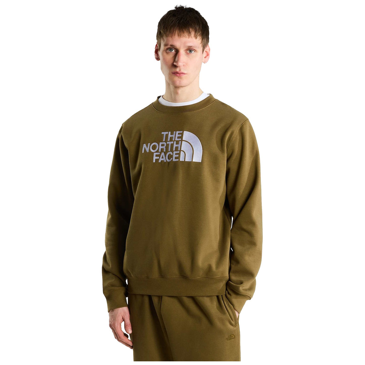Felpe senza cappuccio Uomo The North Face - TNF Essential Drew Peak Regular Crew - Verde