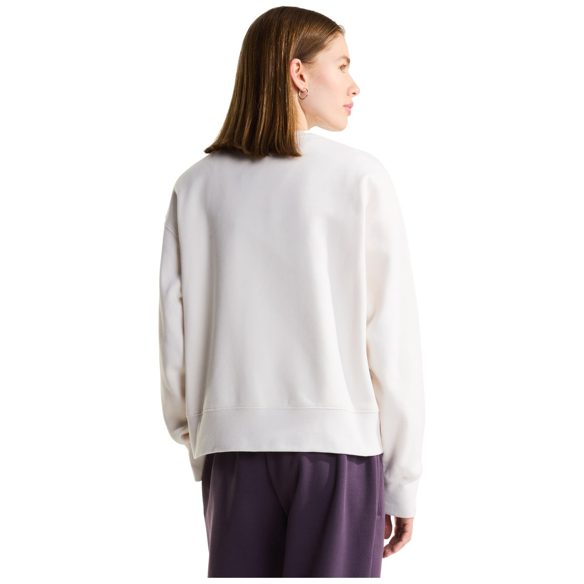 Felpe senza cappuccio Donna The North Face - TNF Essential Simple Dome Boxy OS Crew - Panna