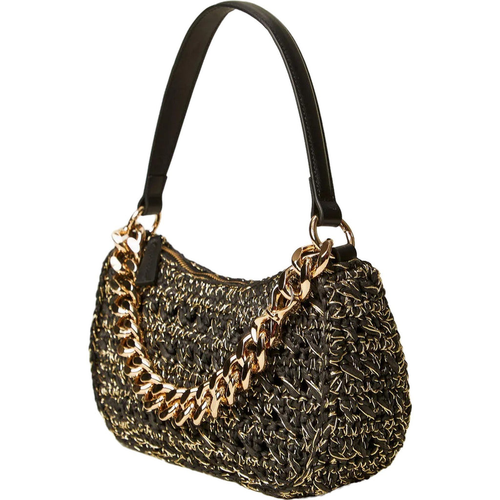 Borse a tracolla Donna Twinset - Tracolla Liliane Piccola Effetto Crochet C/Catena - Nero