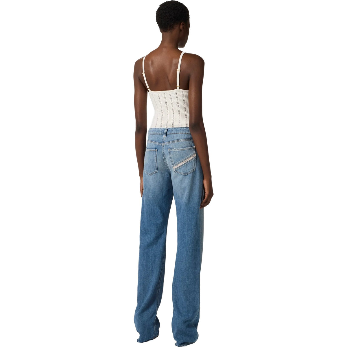 Pantaloni Donna Elisabetta Franchi - Pantalone mod. jeans - Celeste