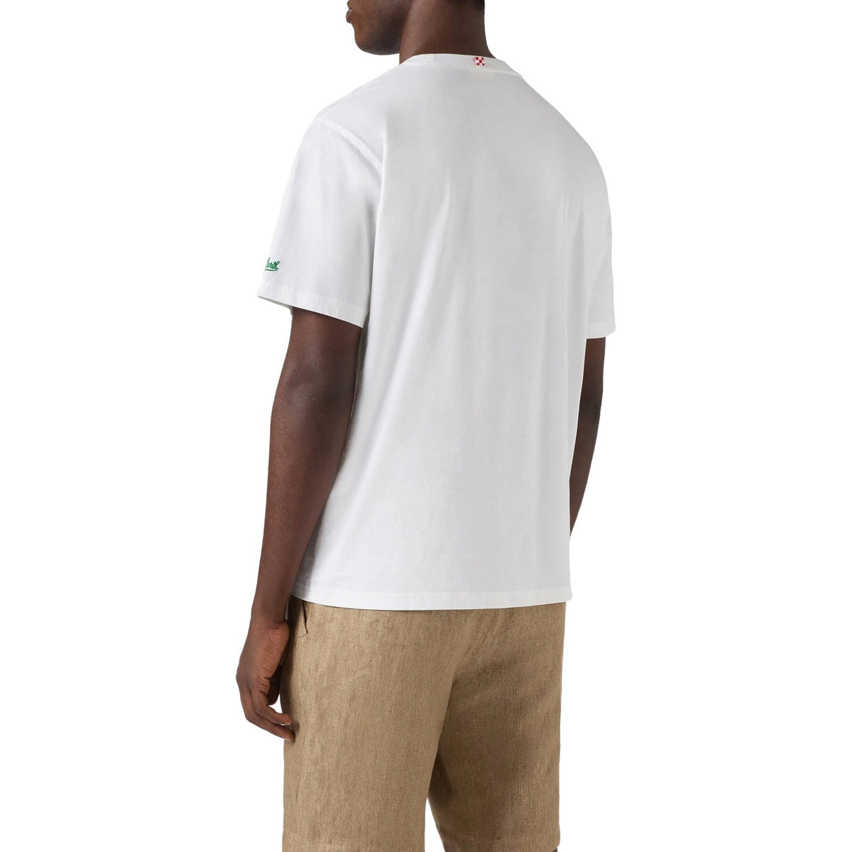 T-shirt Uomo Mc2 Saint Barth - T-Shirt With Embroidery - Bianco
