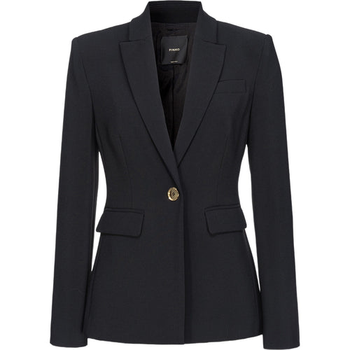 Pinko Women's Suit Jackets and Blazers - Humahuaca Stretch Crepe Jacket - Black