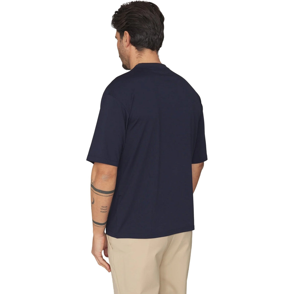 T-shirt Uomo Heskimo - T-Shirt No Iron Silk - Blu-Gianni Foti