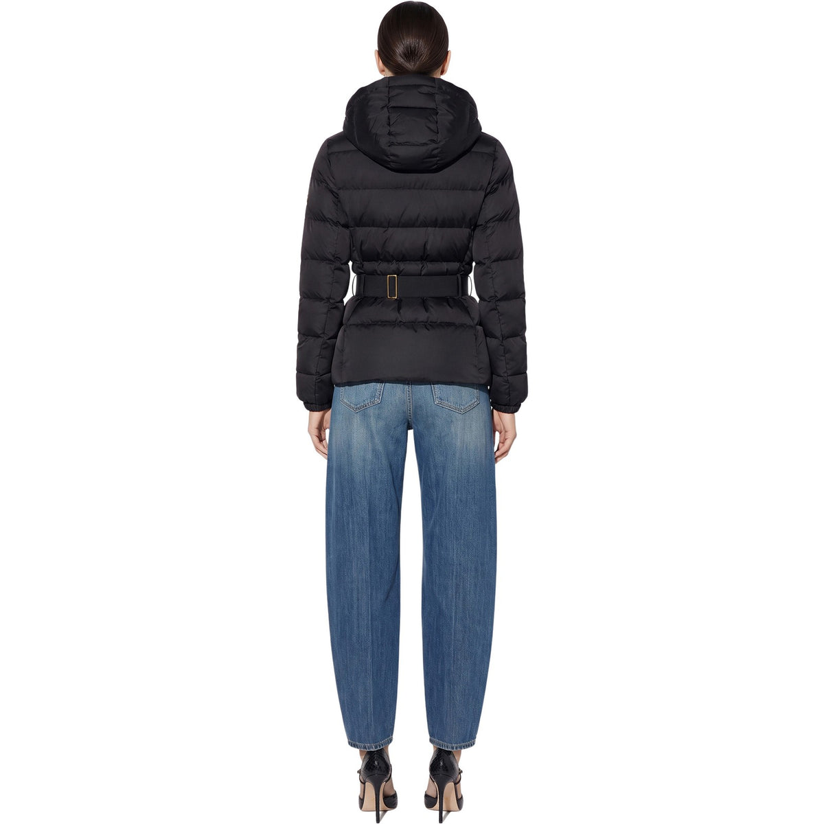 Giacche Donna Elisabetta Franchi - Giacca imbottita con cintura PI92D66E2 - Nero
