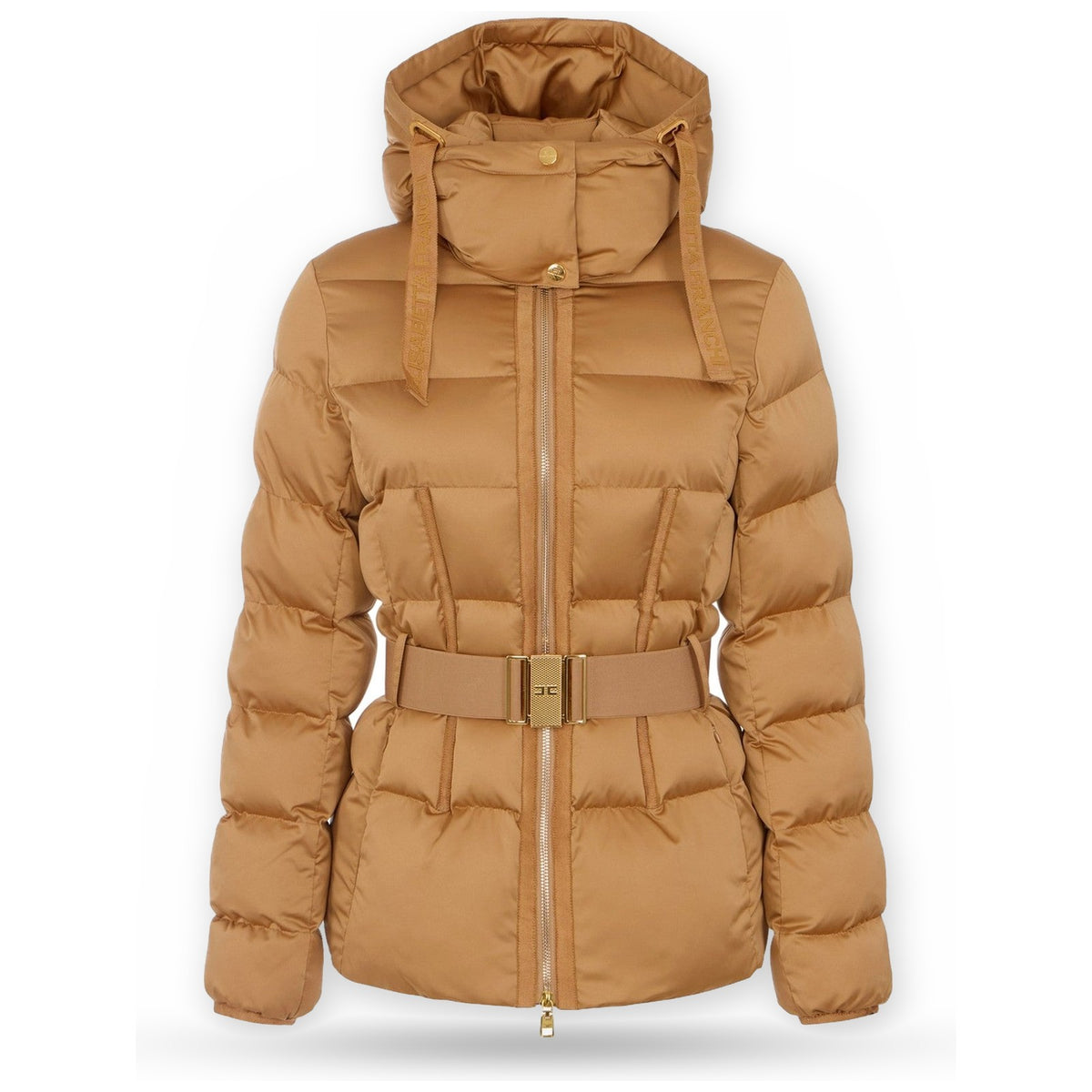 Giacche Donna Elisabetta Franchi - Giacca imbottita con cintura PI92D66E2 - Cammello