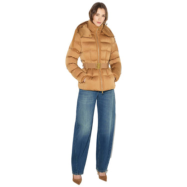 Giacche Donna Elisabetta Franchi - Giacca imbottita con cintura PI92D66E2 - Cammello