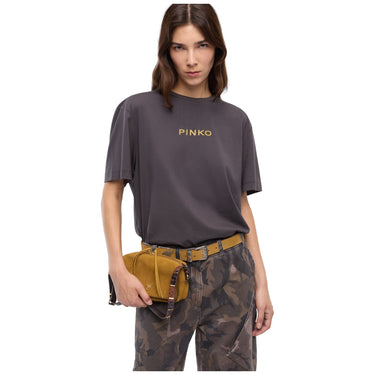 T-shirt Donna Pinko - Strepitoso T-Shirt Jersey Logo - Grigio