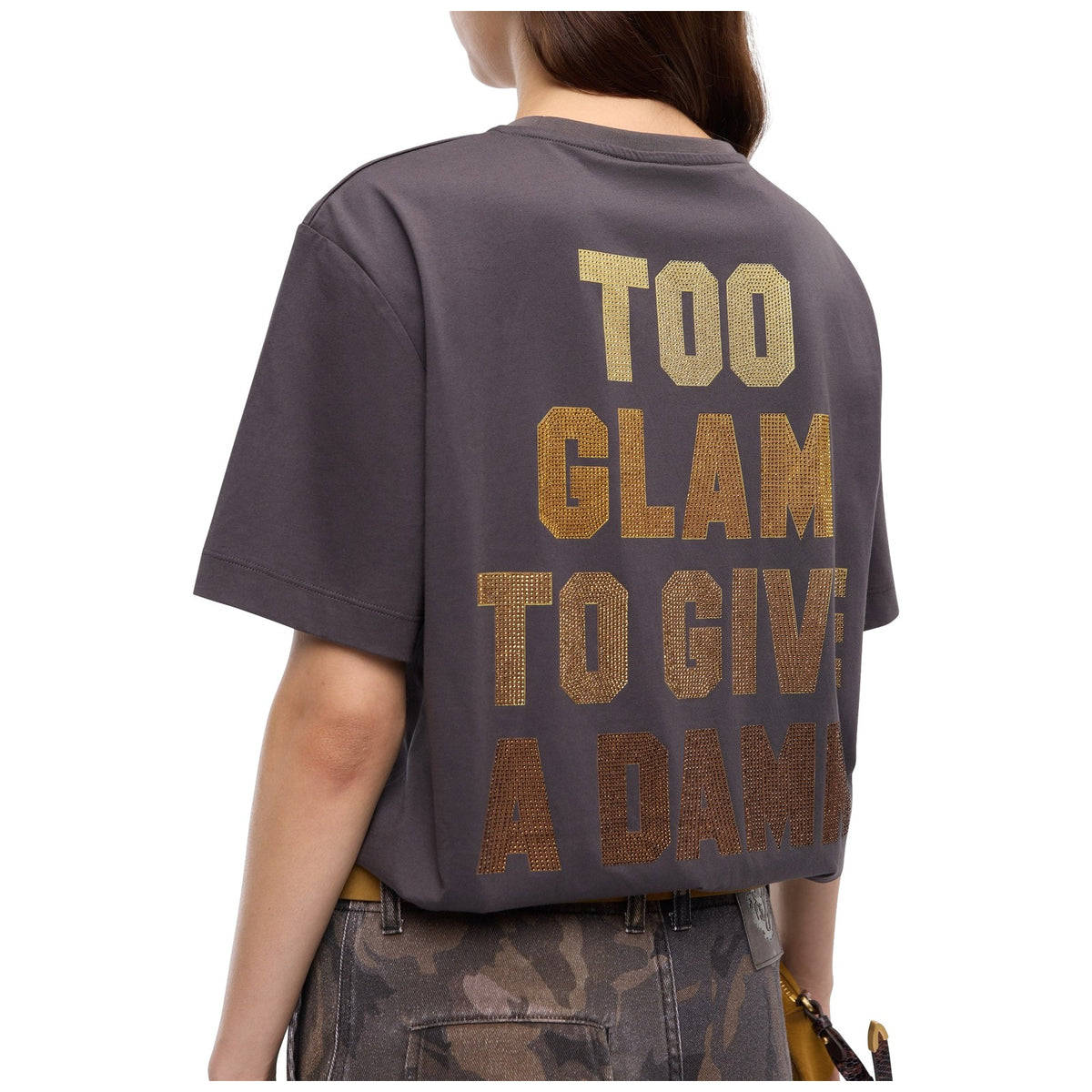T-shirt Donna Pinko - Strepitoso T-Shirt Jersey Logo - Grigio