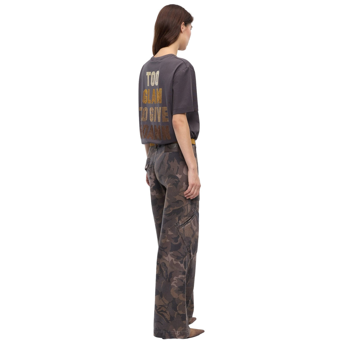 T-shirt Donna Pinko - Strepitoso T-Shirt Jersey Logo - Grigio