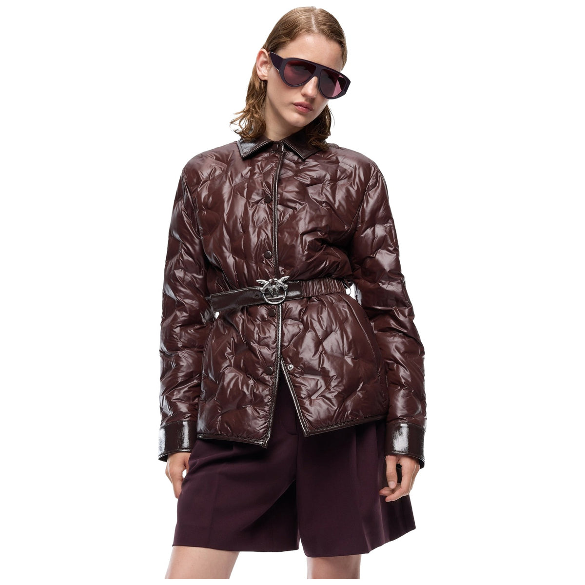 Giubbotti Donna Pinko - Dipladenia Imbottito Tela Tecn - Marrone