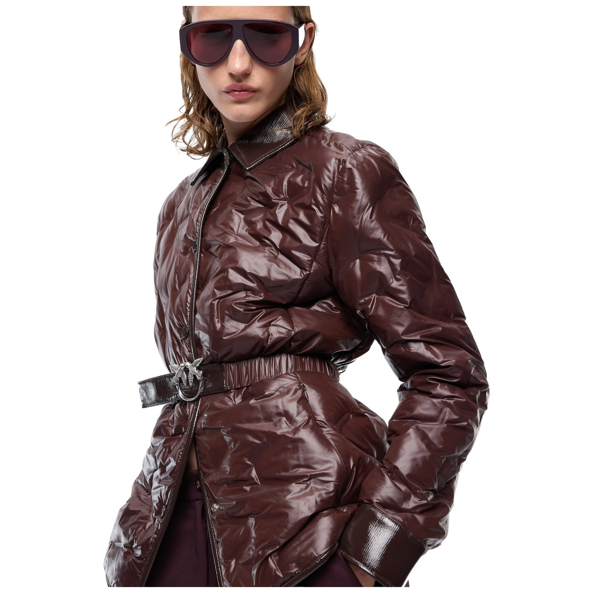 Giubbotti Donna Pinko - Dipladenia Imbottito Tela Tecn - Marrone