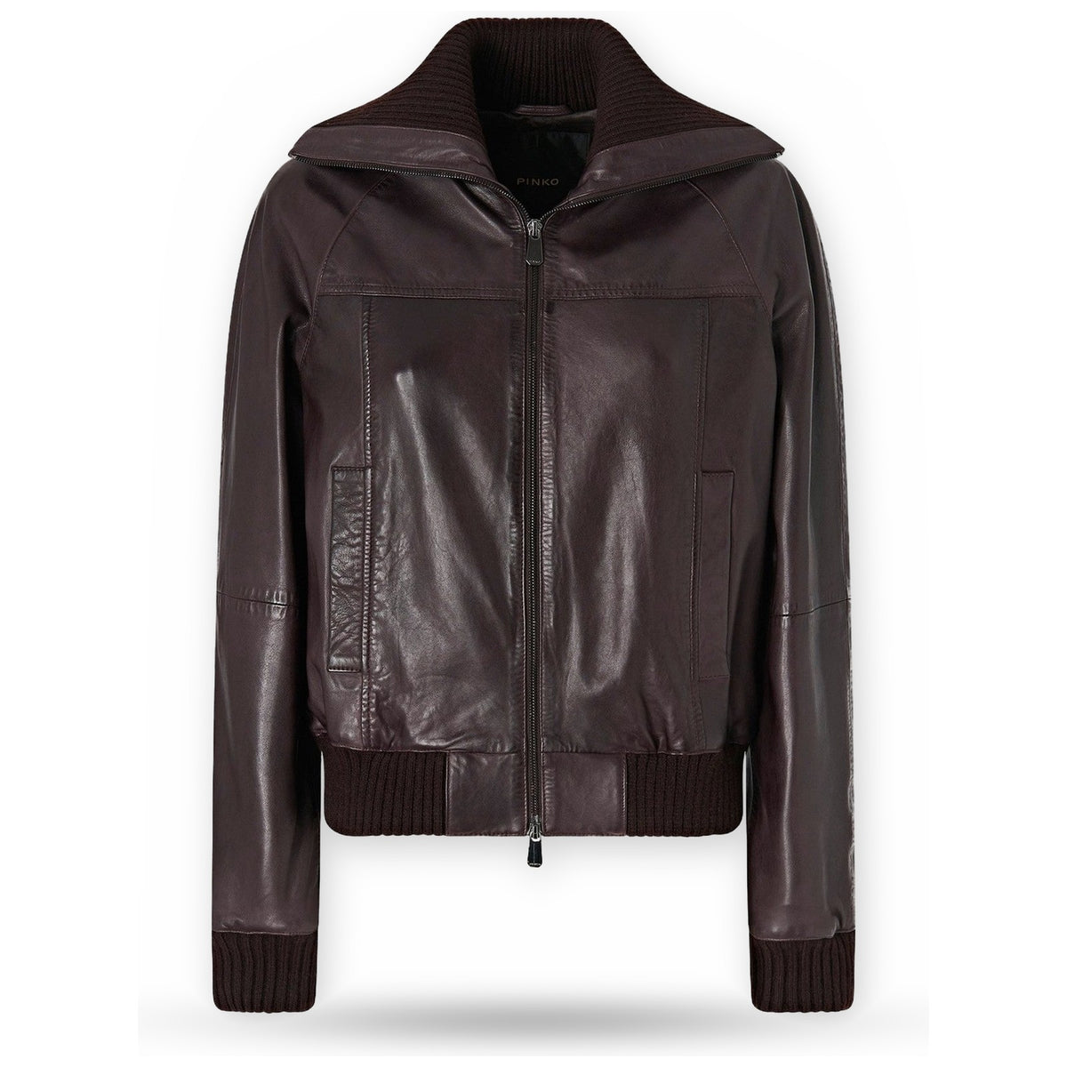 Giubbotti Donna Pinko - Bluma Bomber Pelle Lavata - Marrone