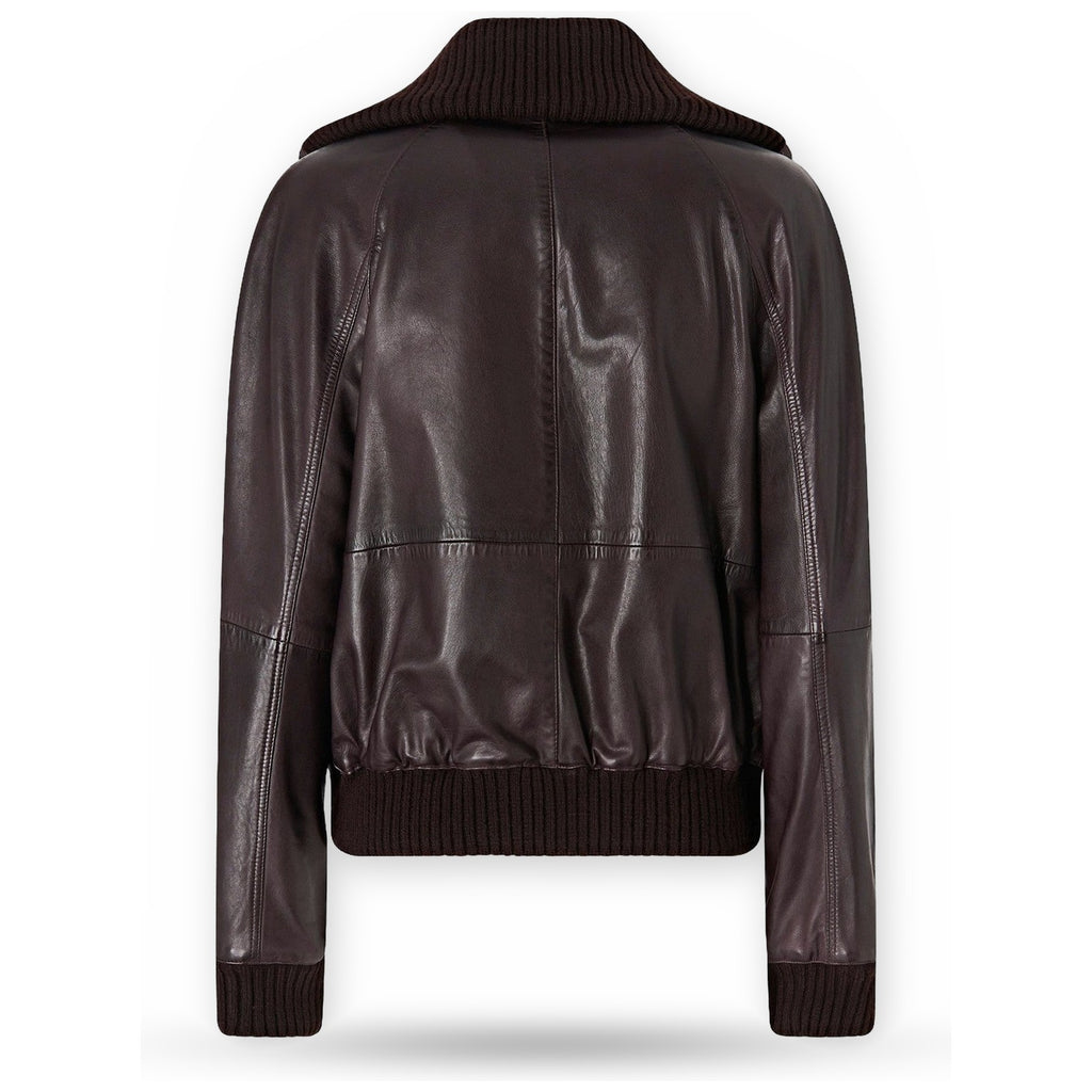 Giubbotti Donna Pinko - Bluma Bomber Pelle Lavata - Marrone