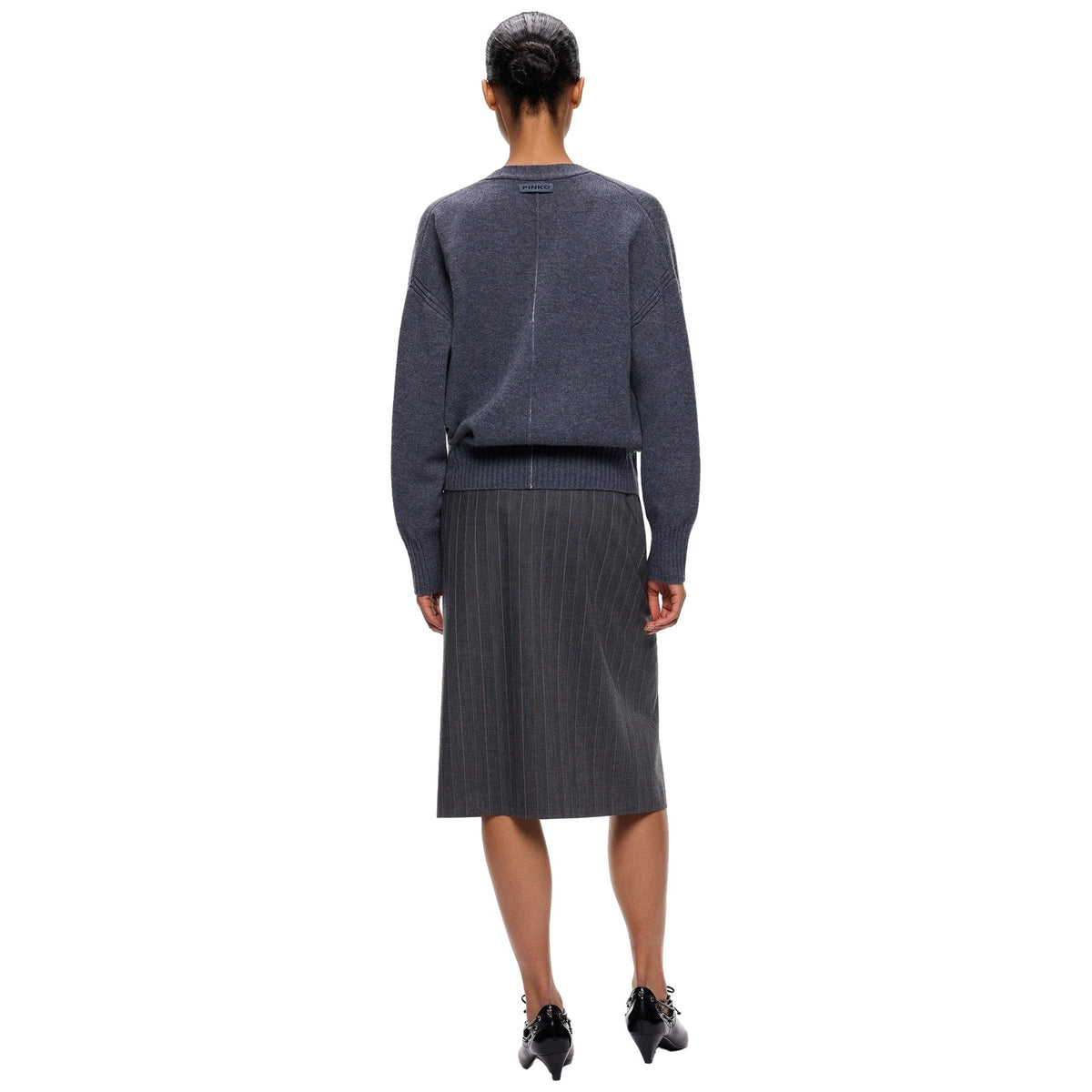 Cardigan Donna Pinko - Vienna Cardigan 90 Lana 10 Cas - Grigio