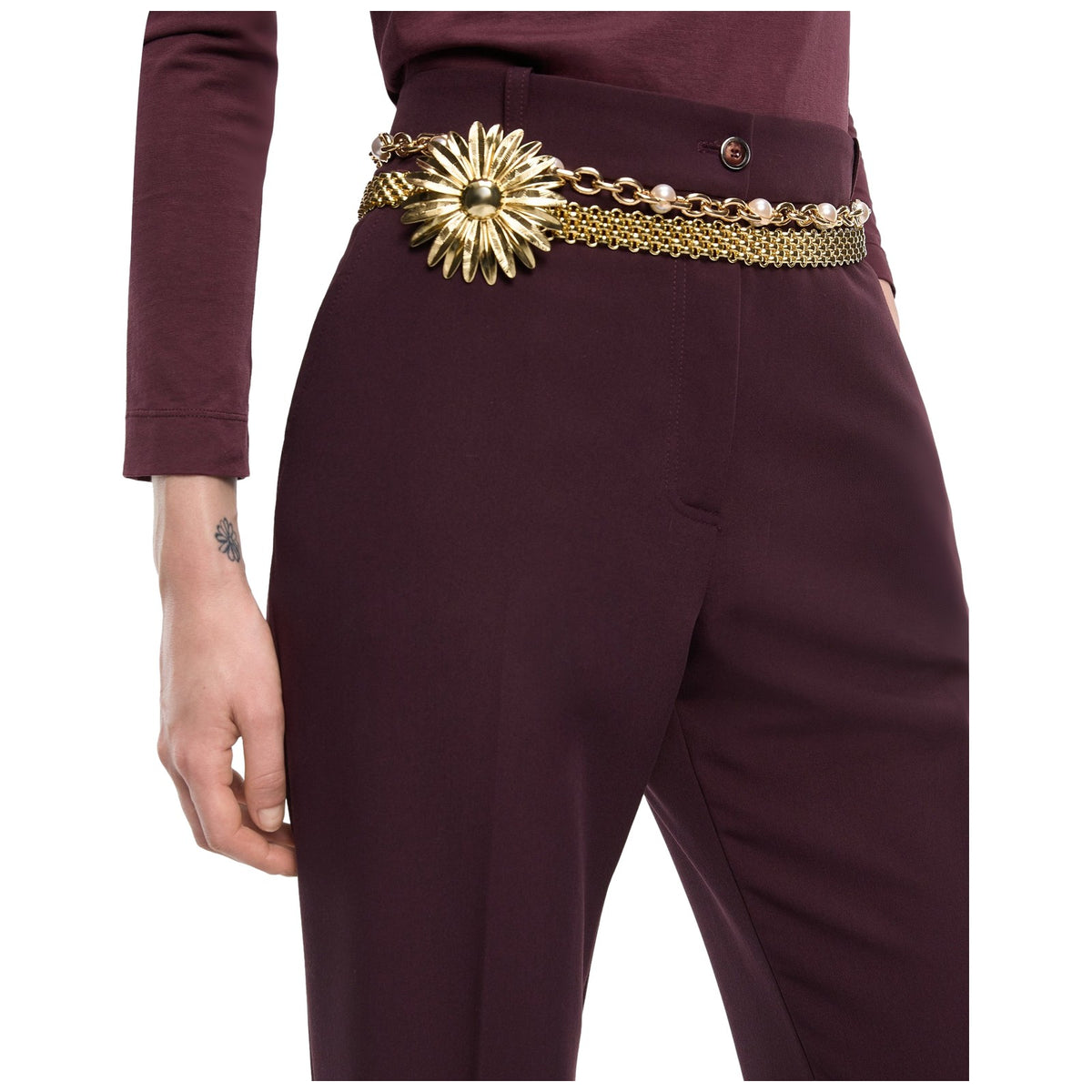 Pantaloni Donna Pinko - Petalo Pantalone Fluido - Bordeaux