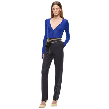Pantaloni Donna Pinko - Pleione Pantalone Lana Armatur - Blu