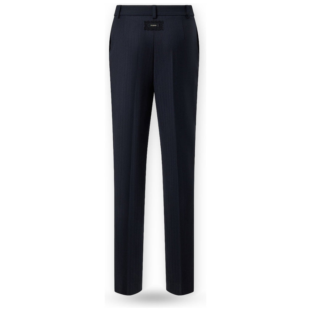 Pantaloni Donna Pinko - Pleione Pantalone Lana Armatur - Blu