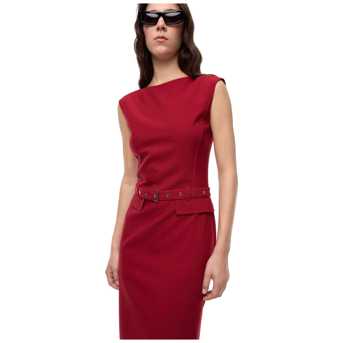 Vestiti casual Donna Pinko - Acalypha Abito Crepe Poly Visc - Rosso