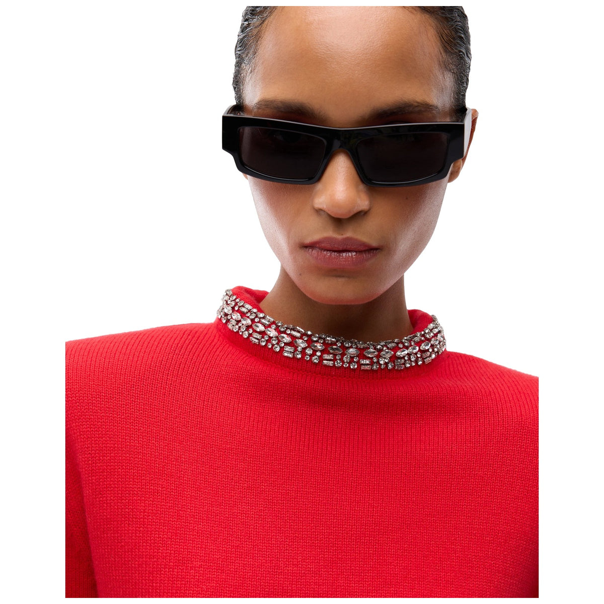 Maglie Donna Pinko - Berlino Pull Blend Wool Embro - Rosso