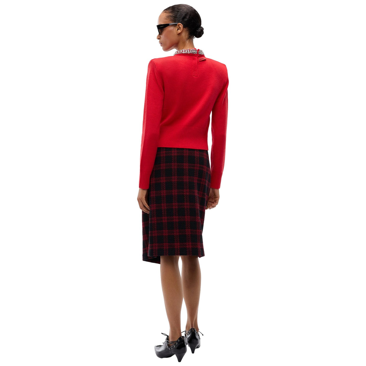 Maglie Donna Pinko - Berlino Pull Blend Wool Embro - Rosso