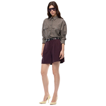 Pantaloncini Donna Pinko - Shetana Short Fluido - Bordeaux